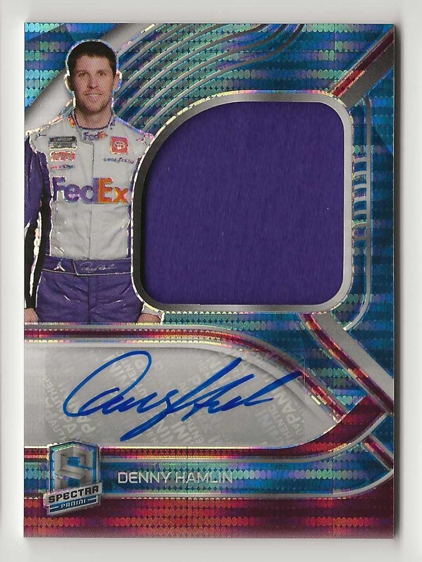 Denny Hamlin 2022 Panini Prizm Chronicles Autographed Patch Card /20 “Nice”