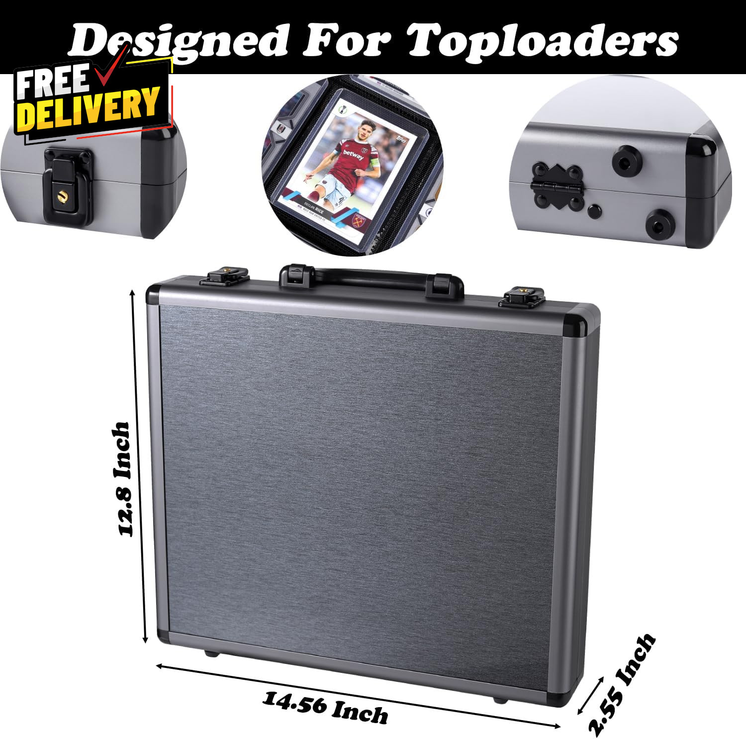 Toploader Binder for Trading Cards Hard Cases Holds 216 Toploaders 9 Pocket Slee