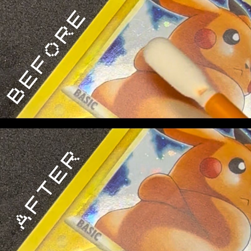 Pokemon Card Holo Scratch Reducing Solution ✨ Free Shipping – Works for Grading!