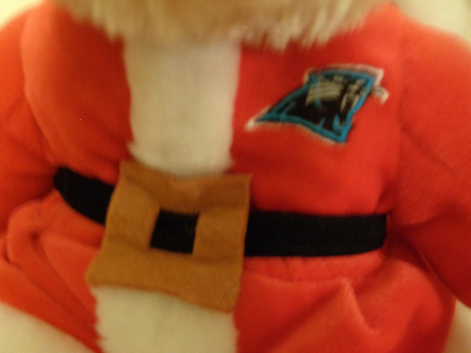 FOREVER COLLECTIBLES NFL FOOTBALL CAROLINA PANTHERS SANTA BEAR PLUSH DOLL FIGURE