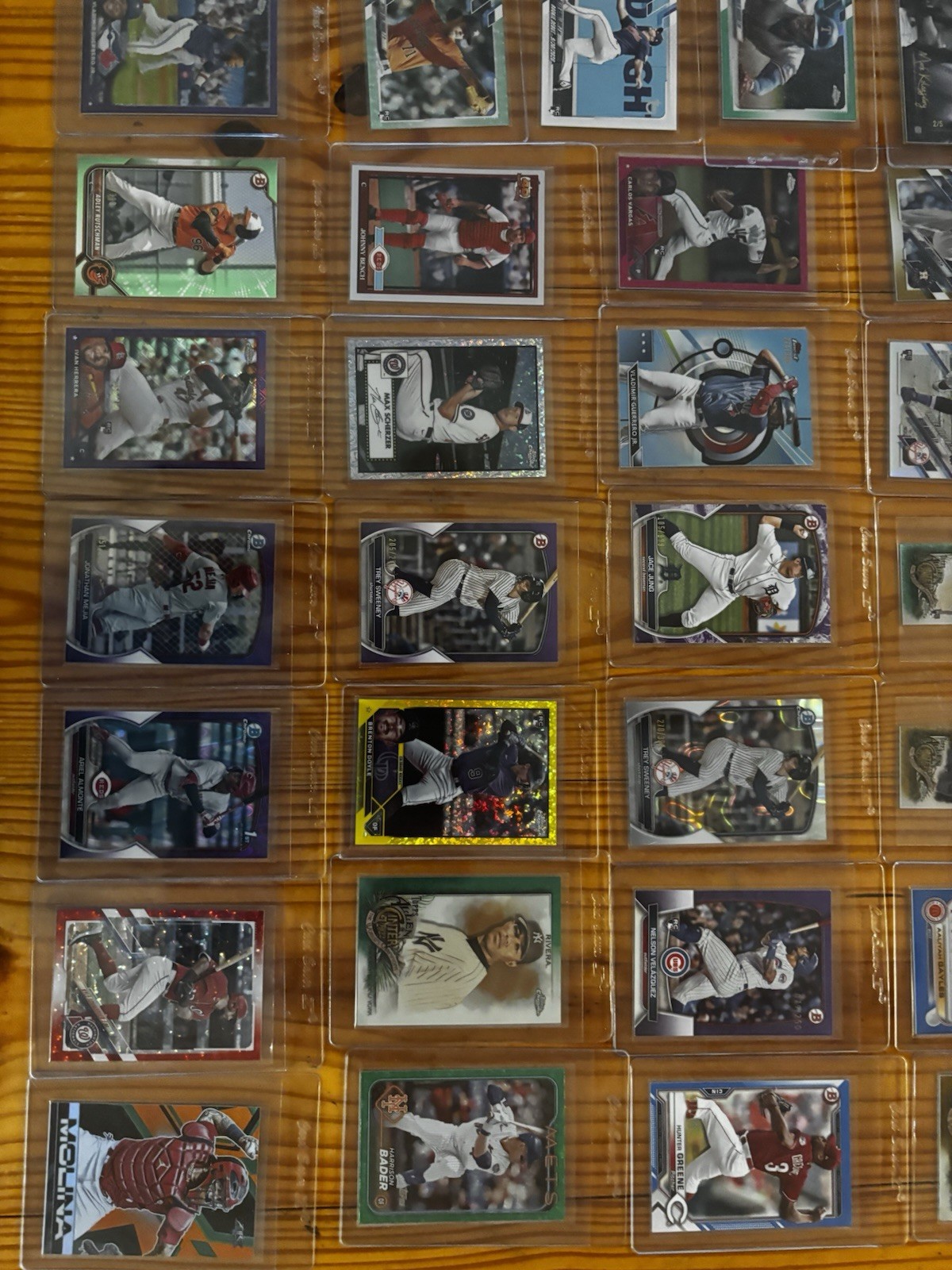 53 MLB Numbered Card Lot Topps Prospects Rookies and Vets