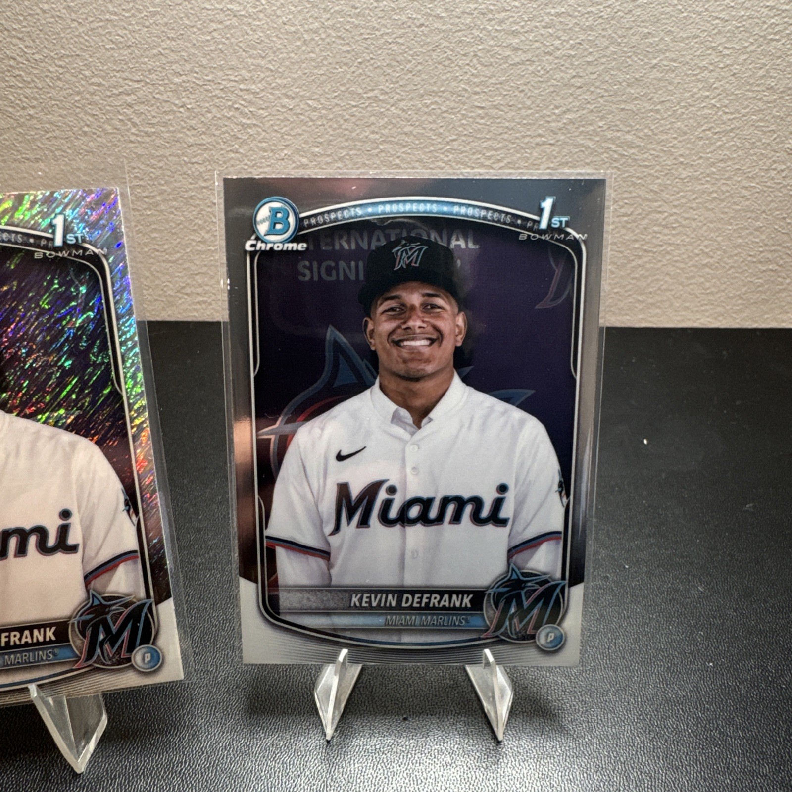 2025 Bowman Chrome Kevin DeFrank 1st Bowman Speckle Refractor BCP-205 Marlins