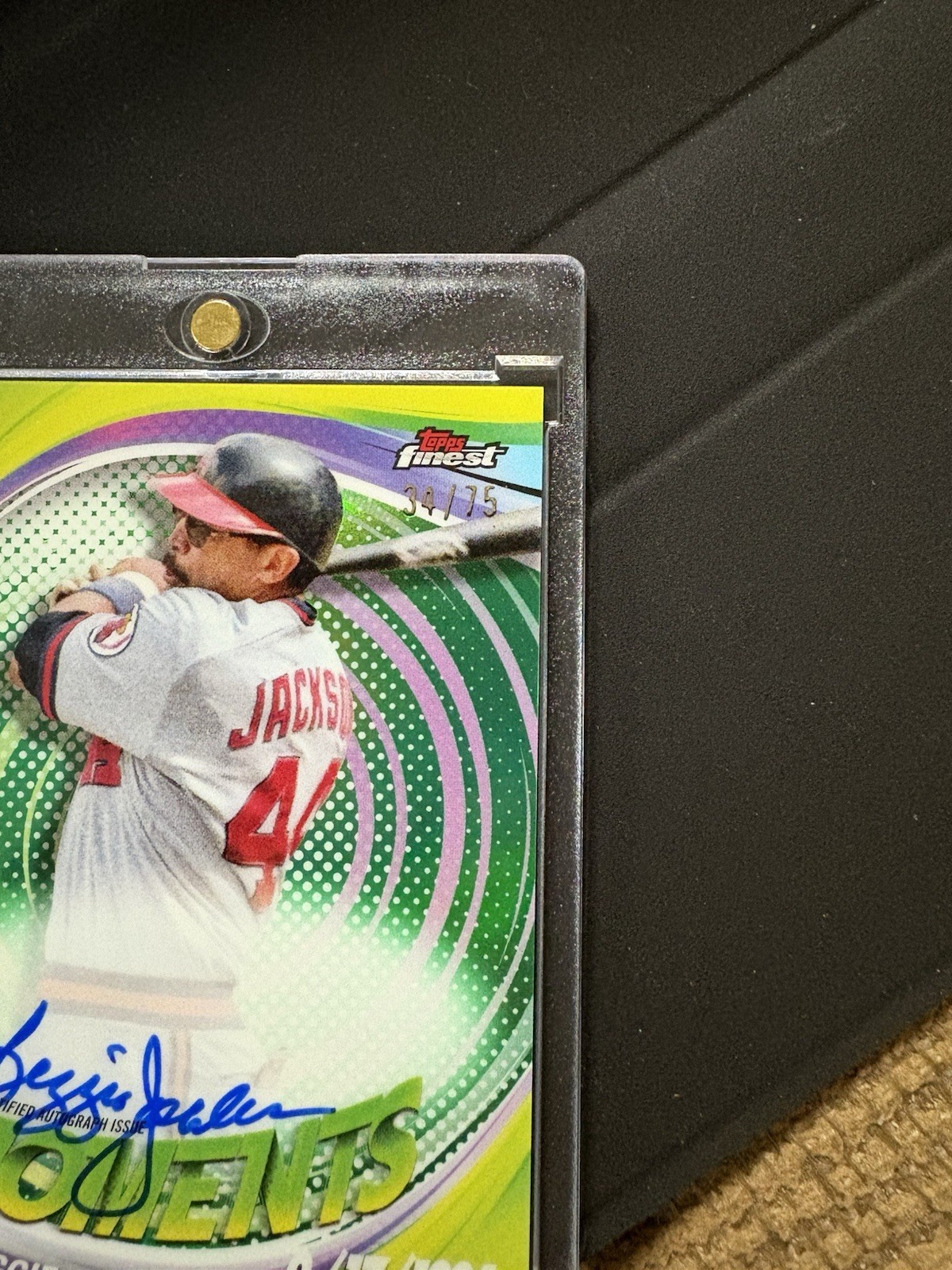 2025 Topps Finest Reggie Jackson Finest Moments Green Auto /75 Angels