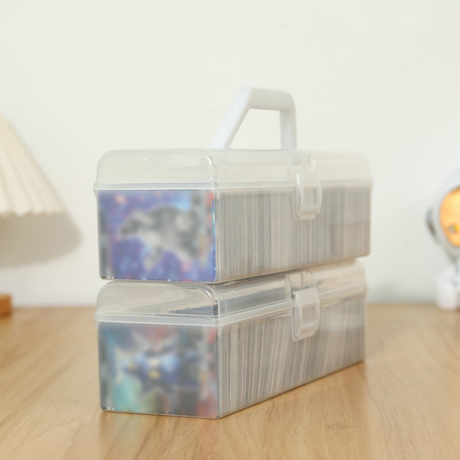 Storage Box Trading Card Clear Plastic, Playing Card Case Portable Collectibles