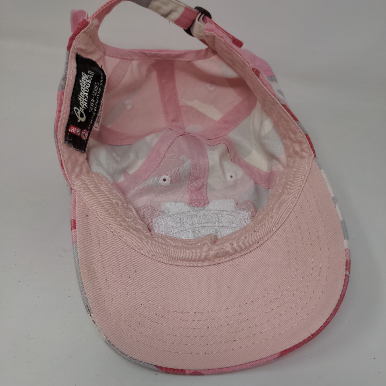 Mississippi State Slideback Pink Camo Hat OSFA Embroidered Logo NCAA