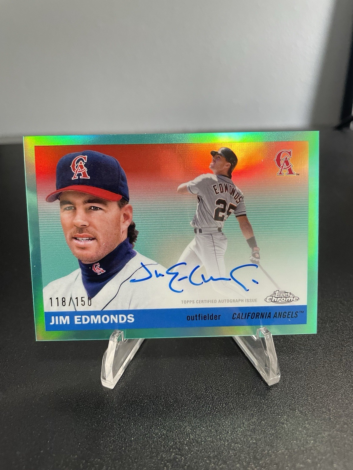 2025 Topps Chrome Platinum – Jim Edmonds Aqua Refractor Autograph /150 CPA-JE