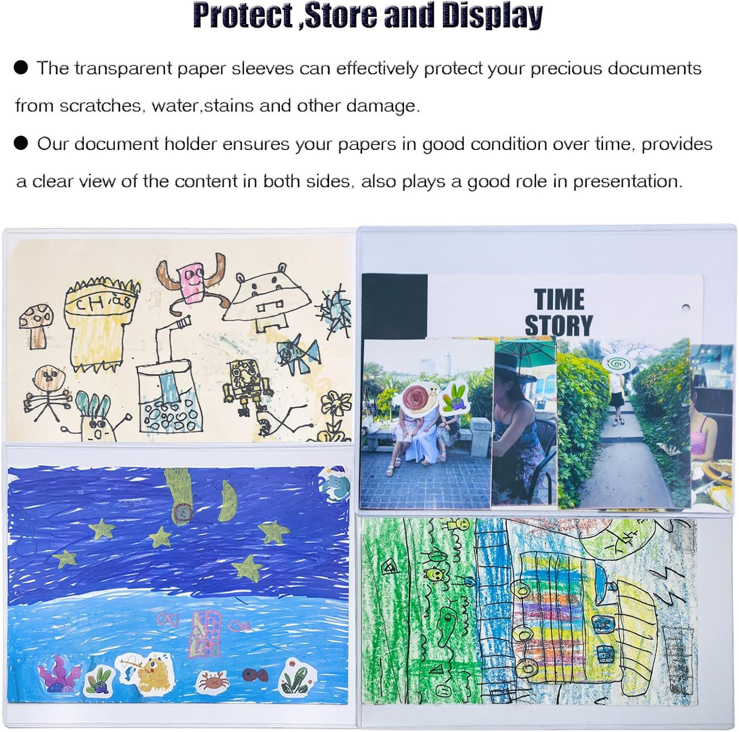7 Pcs 8.5×11 Rigid Print Protectors Top Loaders Clear Plastic Page Protectors