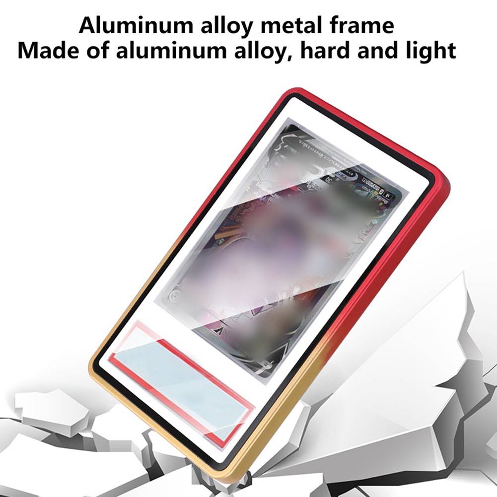 Magnetic Aluminum Metal Case UV-Resistant Tempered Glass For PSA Graded Cards