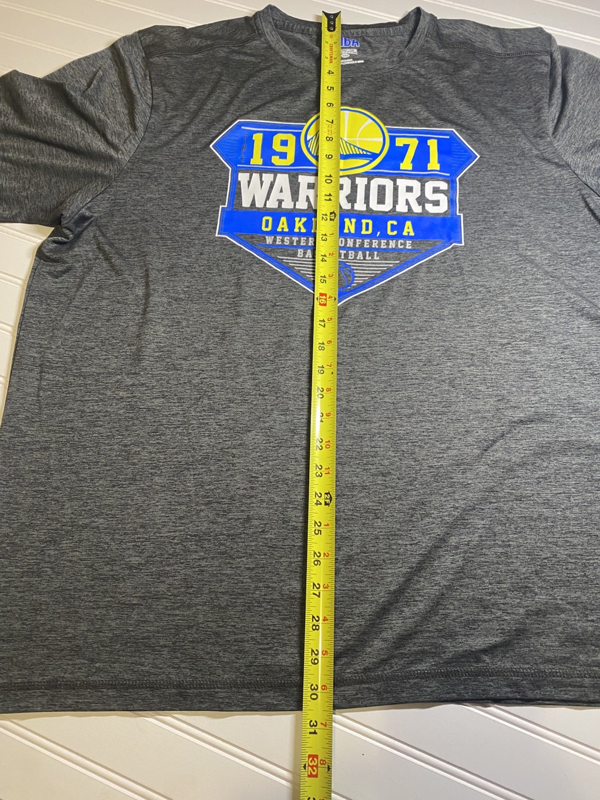 NBA Golden State Warriors Basketball Est 1971 Mens XL Gray T-Shirt Short Sleeve