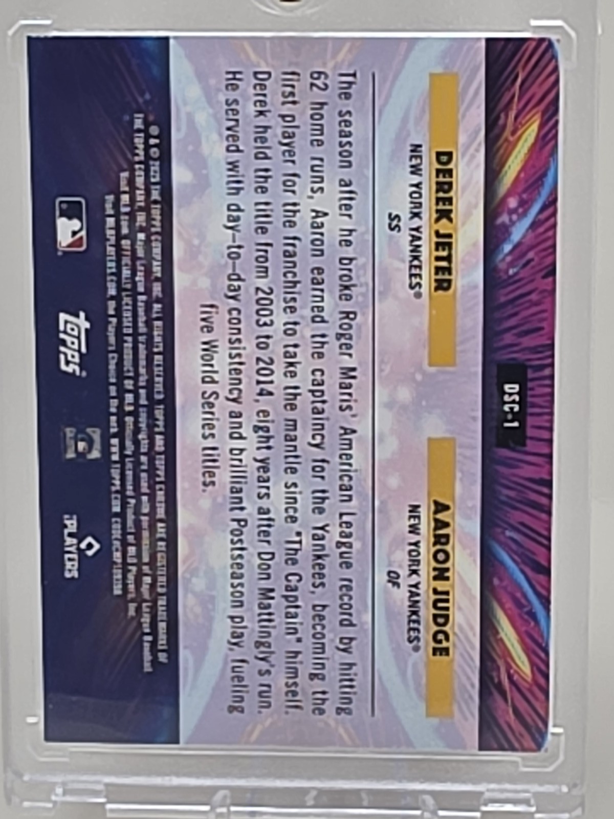 2025 Topps Chrome Cosmic #DSC-1 Derek Jeter / Aaron Judge Dual Star Clusters