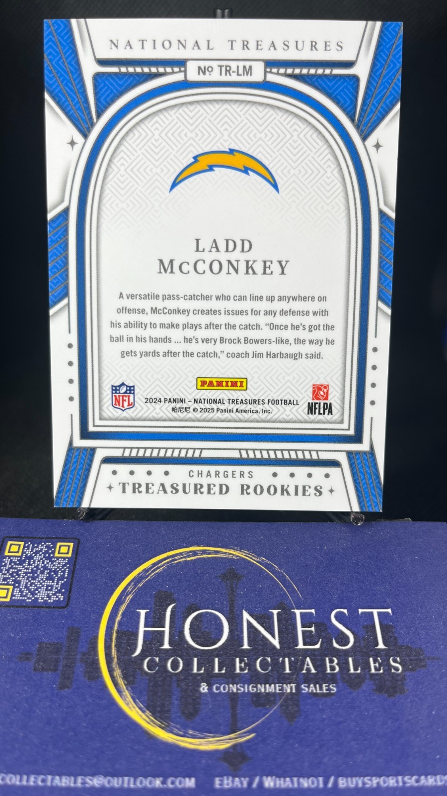 Ladd McConkey /99 (RC, SP) – 2024 Panini National Treasures Rookie #TR-LM