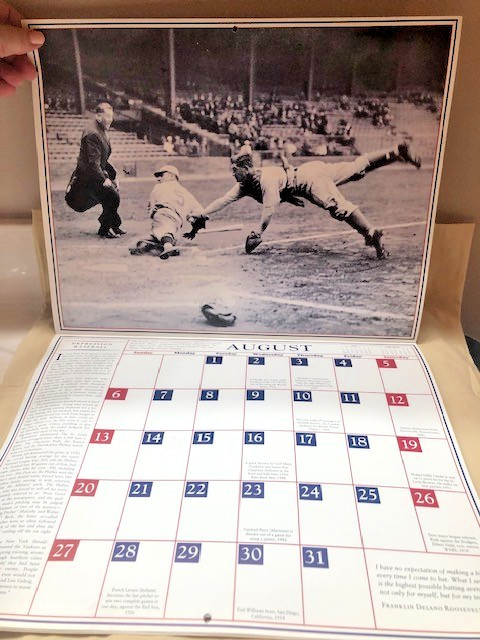 Baseball 1995 Calendar/Illustrated History by Geoffrey Ward & Ken Burns, Mint