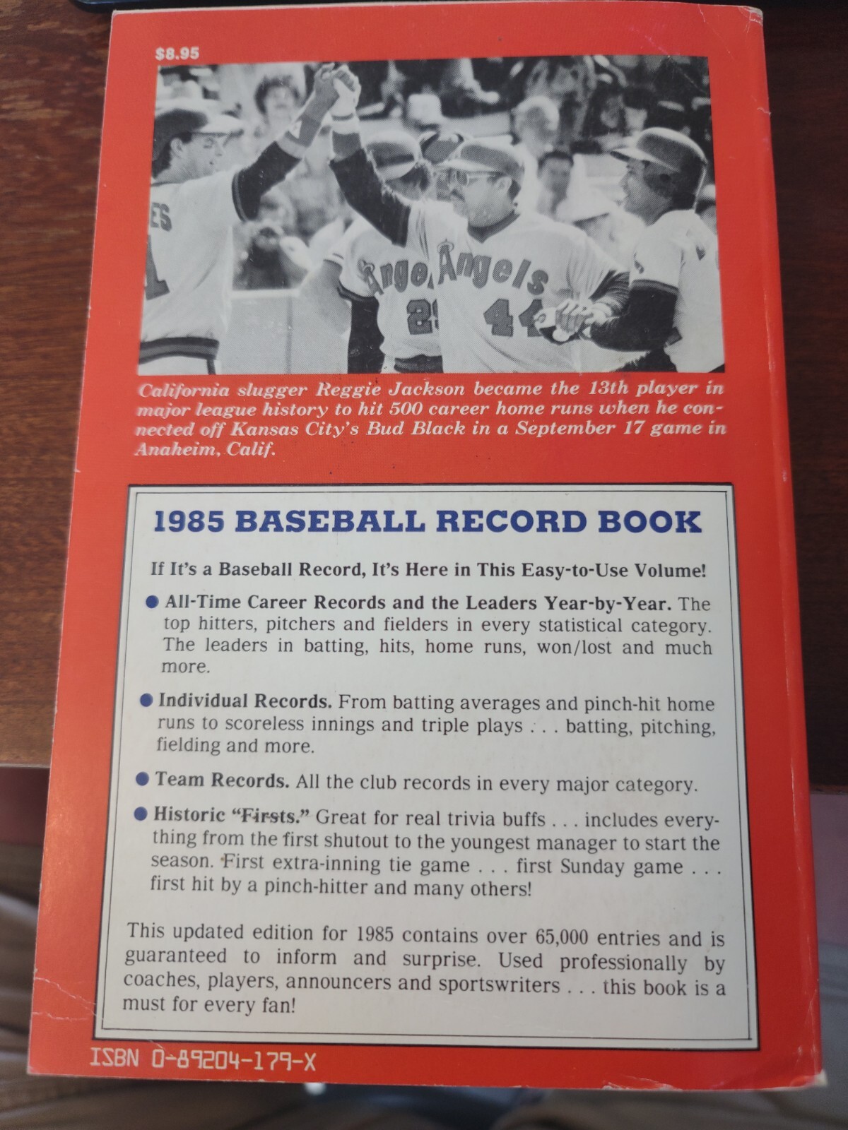 Spink SPORTING NEWS BASEBALL RECORD BOOK COLLECTIBLE from 1985 Annual Edition VG