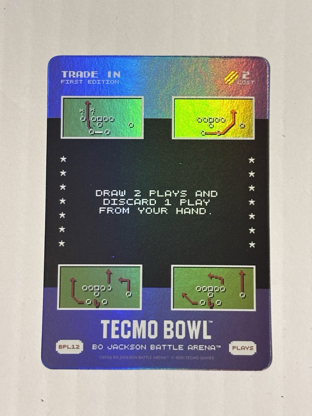 2026 Battle Arena Tecmo Bowl Trade In Bonus Play BPL12 Battlefoil Rare SSP