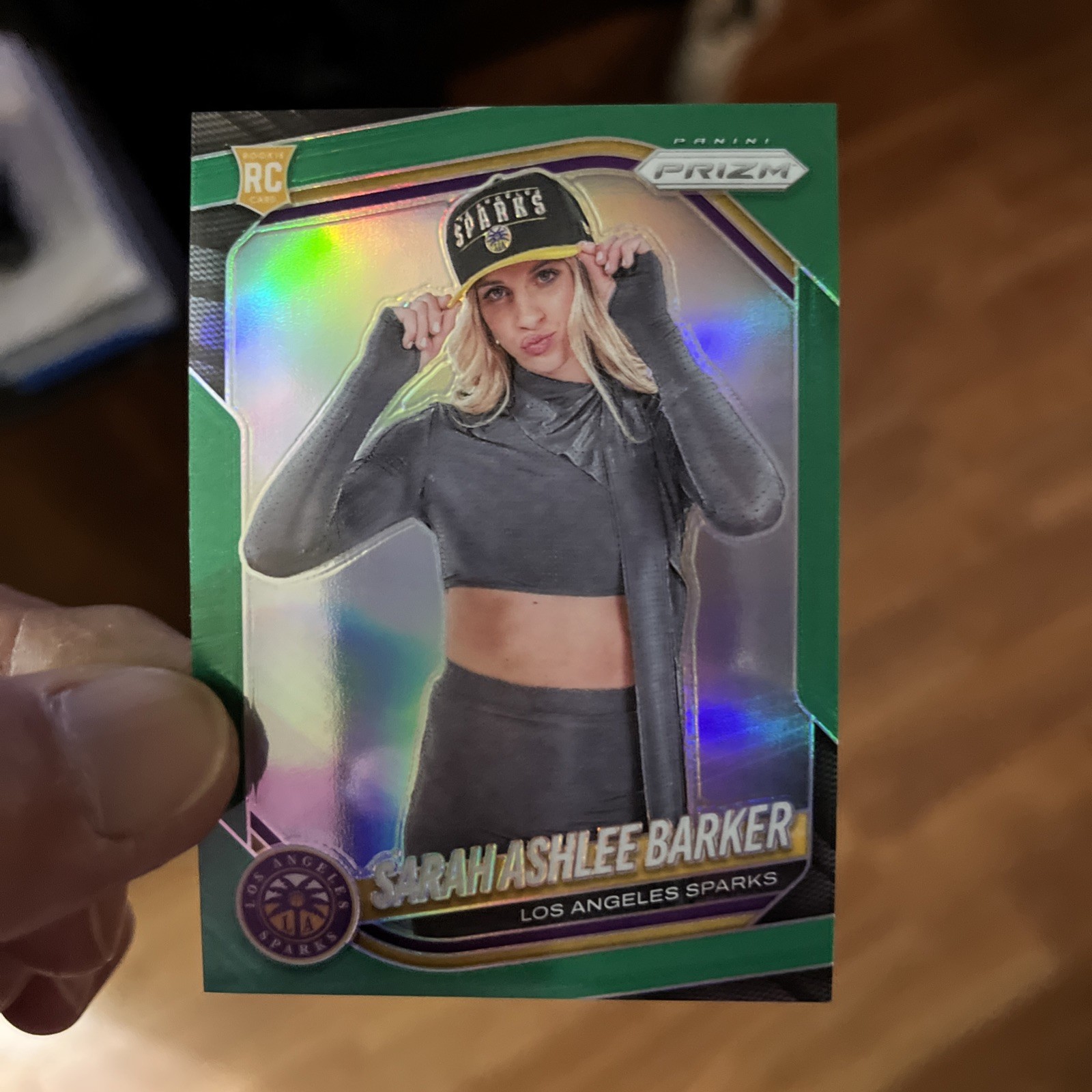 2025 Prizm WNBA – Rookie Variation Sarah Ashlee Barker #142 Green Prizm (RC)