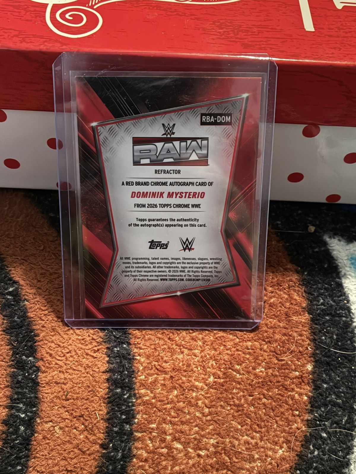 2026 Topps Chrome WWE Red Brand Autographs Dominik Mysterio Auto #RBA-DOM