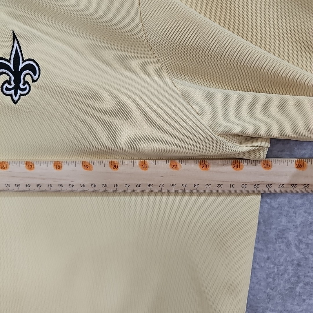 New Orleans Saints Shirt Mens Antigua Polo Sz XL Gold Short Sleeve NFL See Below