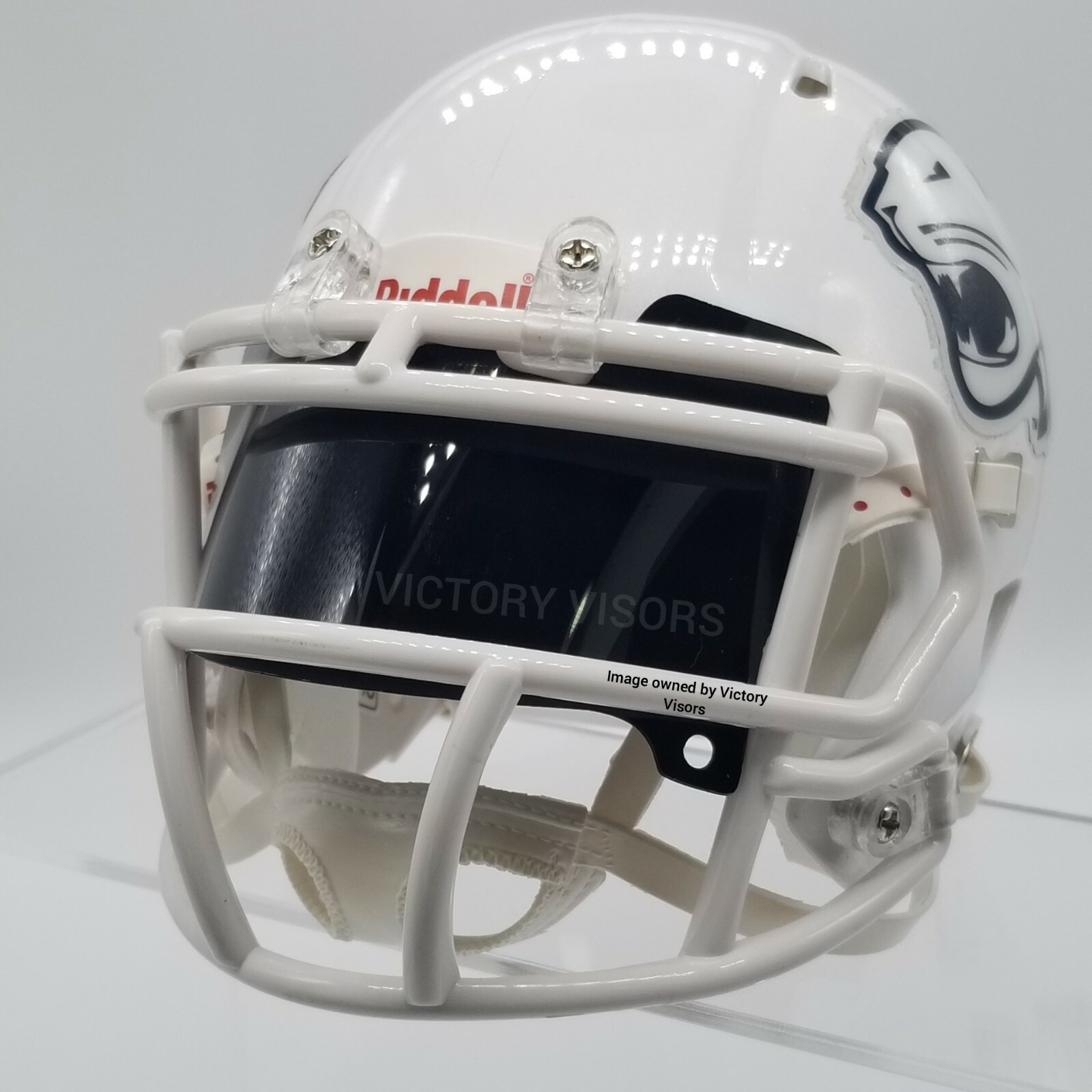 Mini Chrome Mirror *ULTRA FLEX* Football Helmet Visors. Flat Style.