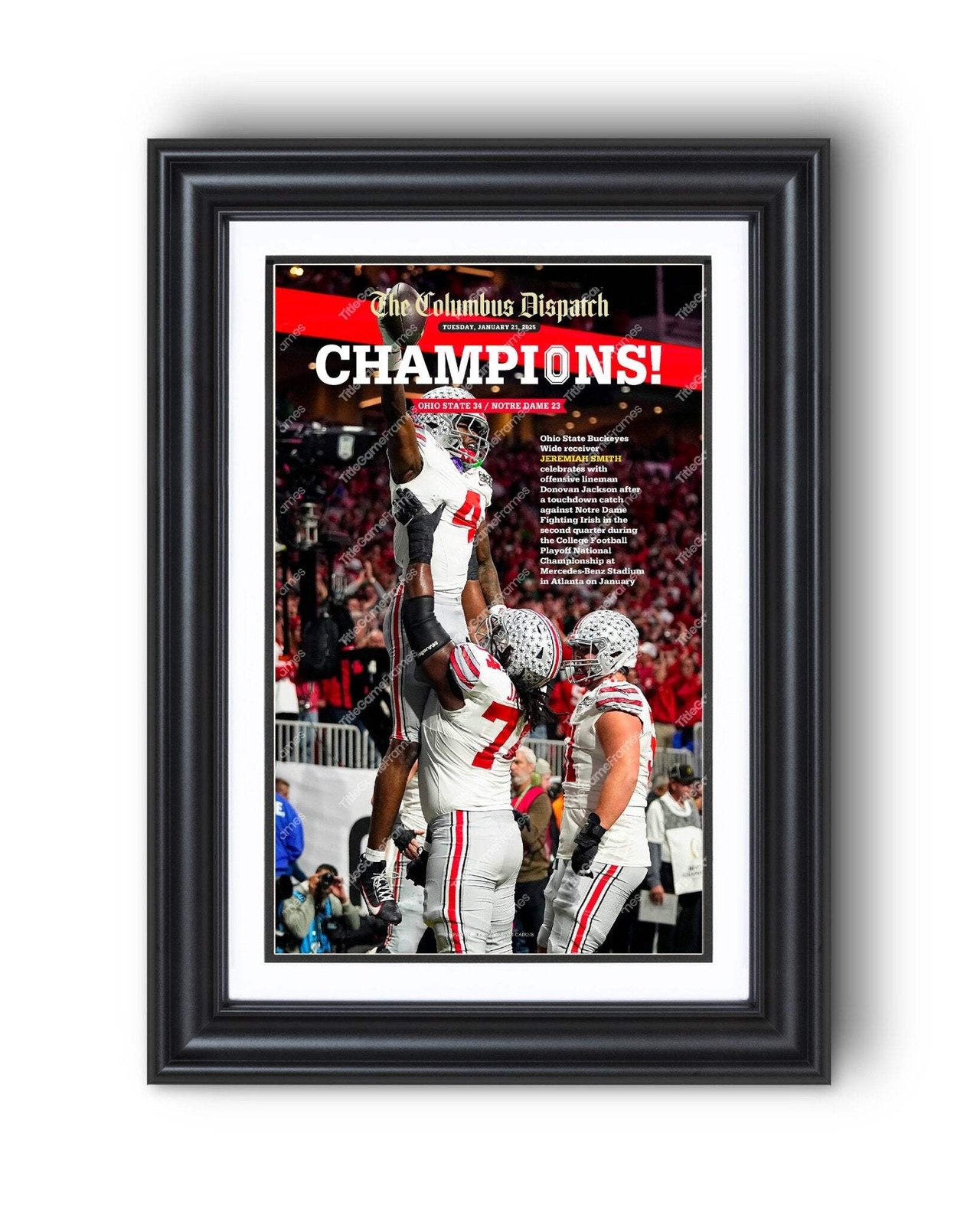 2025 Ohio State Buckeyes National “CHAMPIONS” Special Edition Newspaper