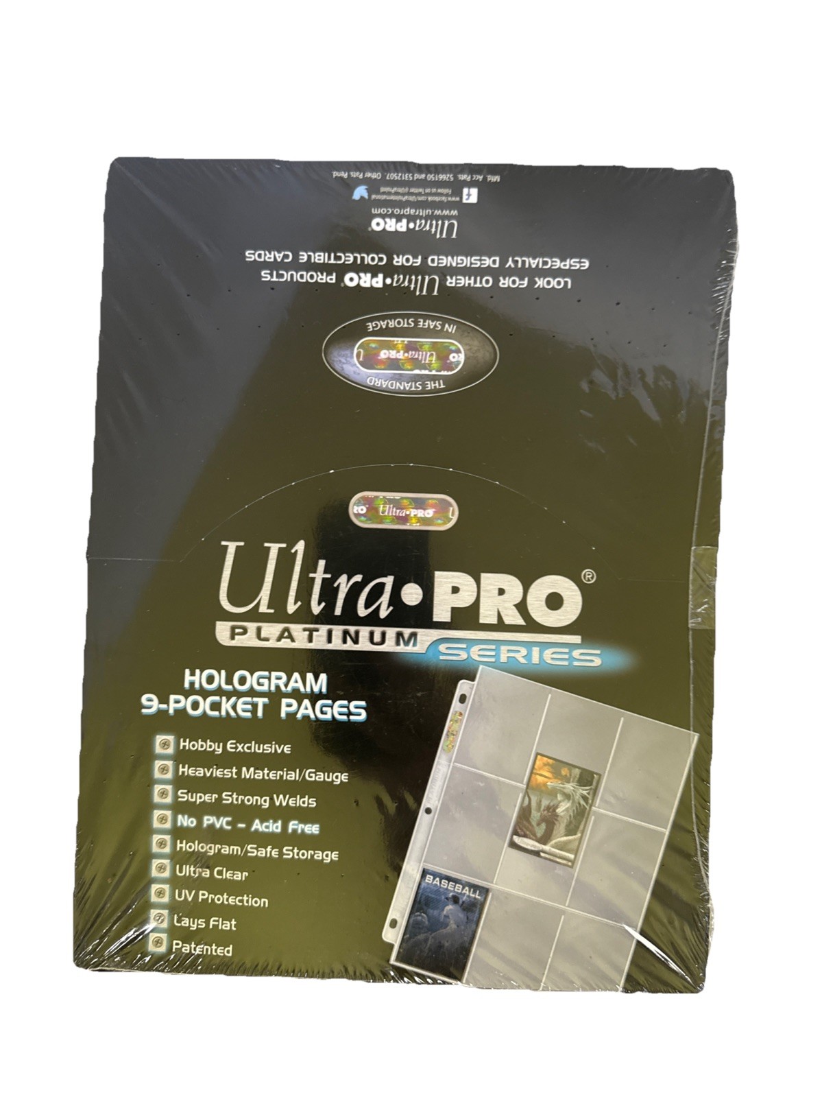 Ultra Pro Platinum Series Hologram 9-Pocket Pages (100) Hobby Exclusive 2014