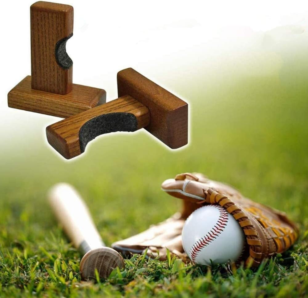 FKUMLUN Baseball Softball Bat Wall Mount Bat Display Case Holder,with Felt Li…