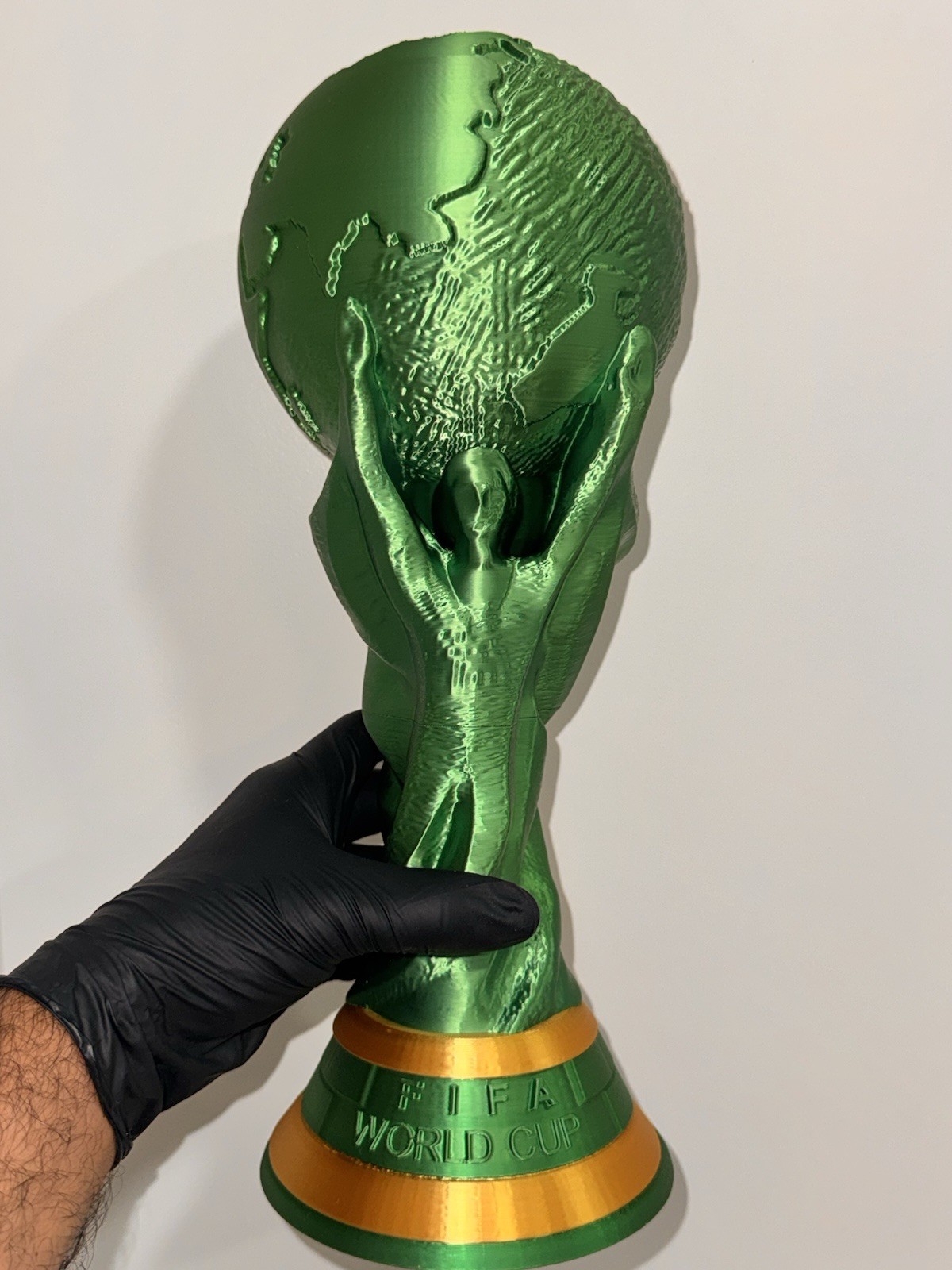 Green FIFA World Cup Trophy Replica 14.5” Limited Edition 3D Printed PLA Tiktok