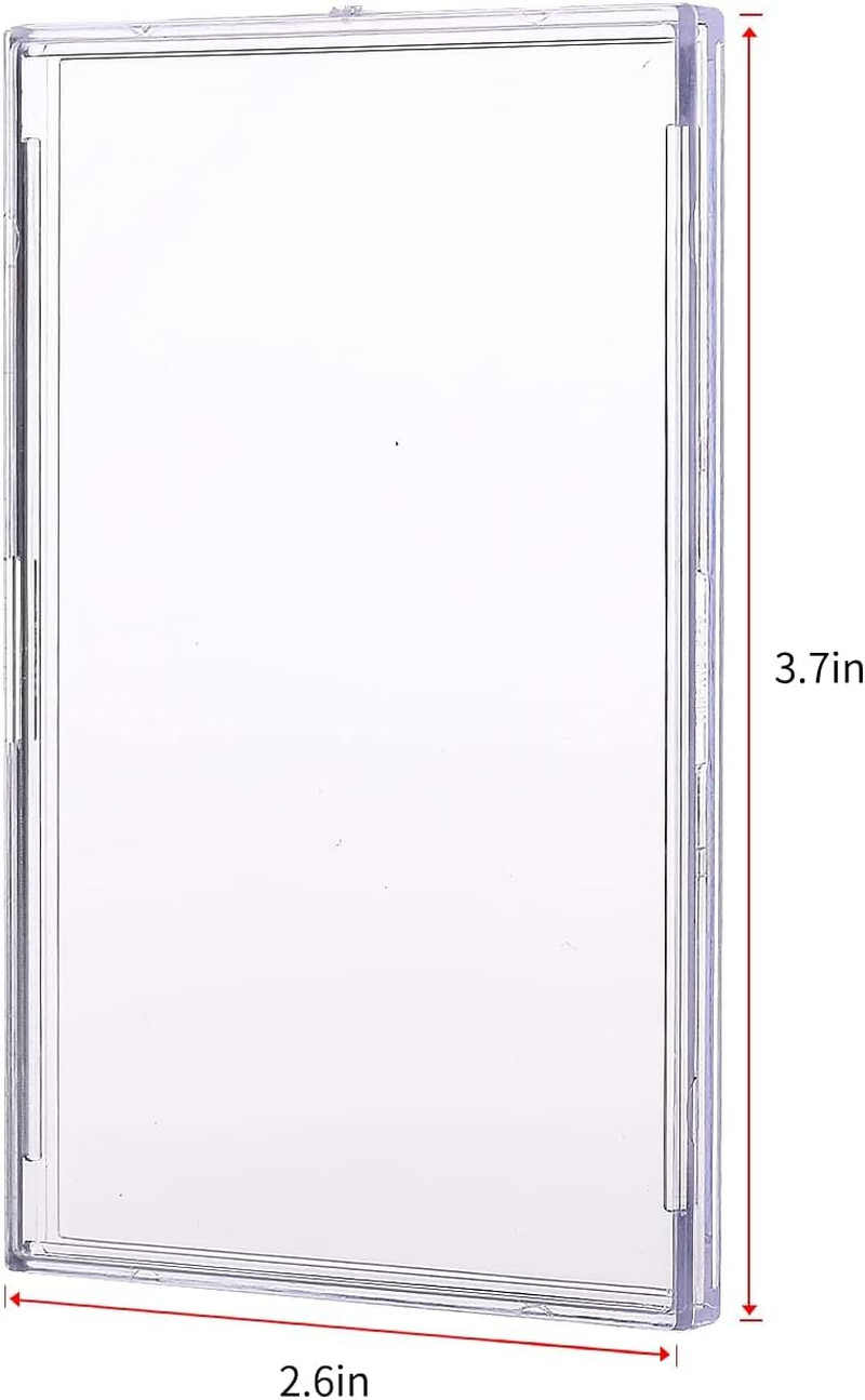 10 Hard Acrylic Card Sleeves, Clear Protectors + 2 Display Stands, Trading Cards