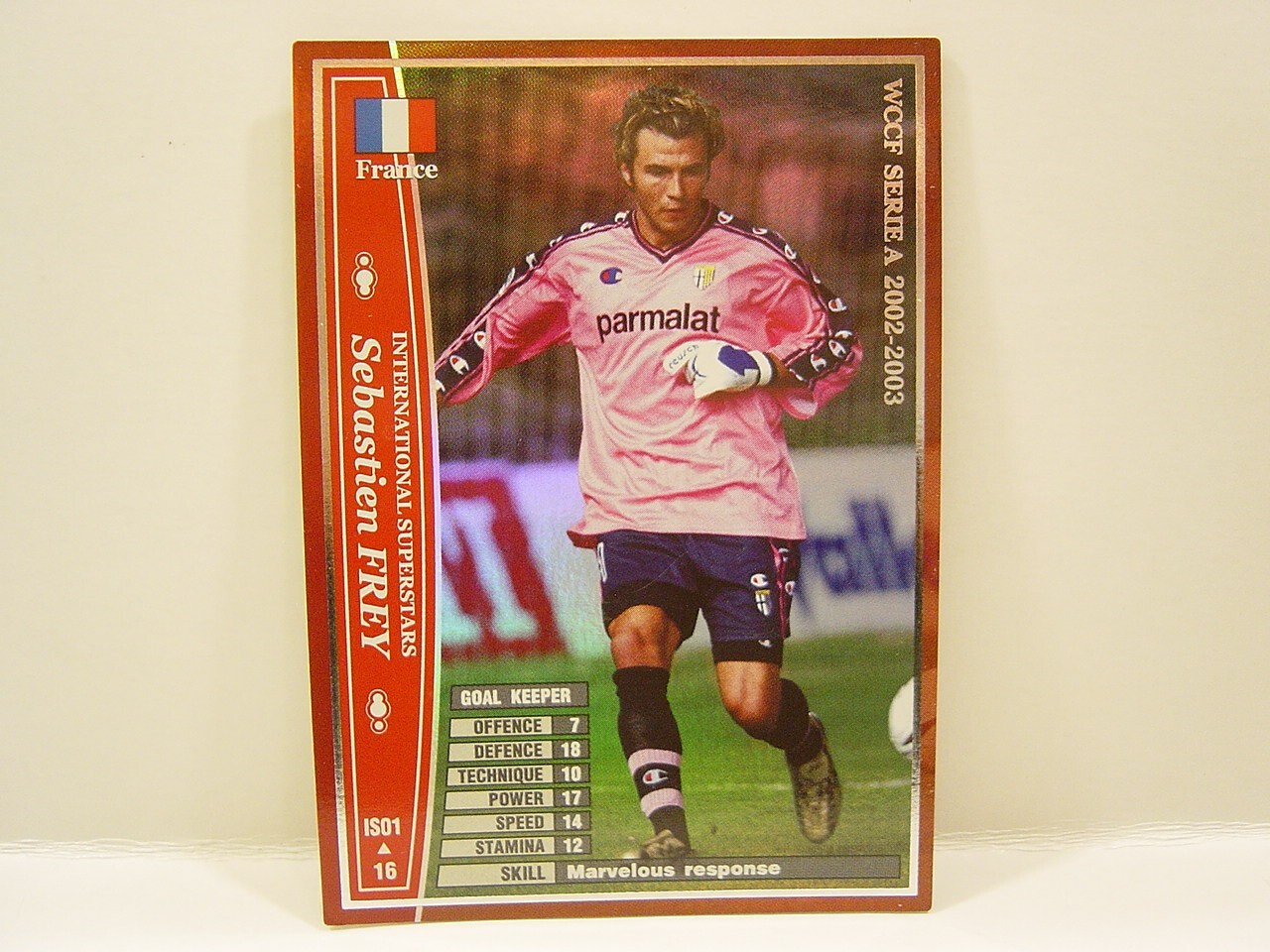 Panini WCCF 2002-03 IS Sebastien Frey 1980 France　No.1 International Superstars