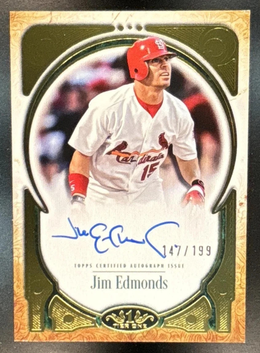 2026 Topps Tier One Jim Edmonds Prime Performers Auto /199 St. Louis Cardinals