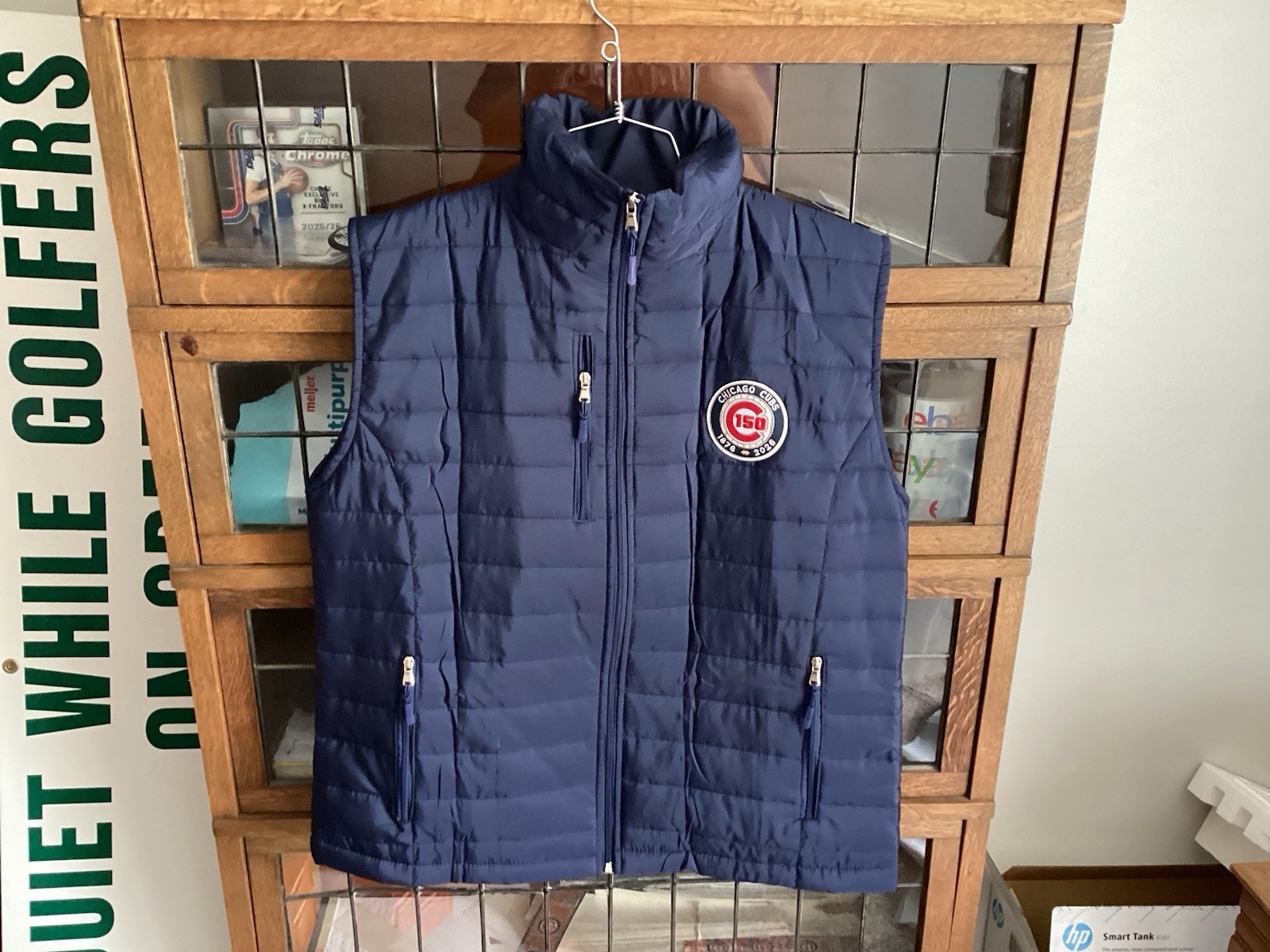 Chicago Cubs 150th Anniversary Blue SOUTHWEST SGA 3/28/26 Puffer Vest SZ XL