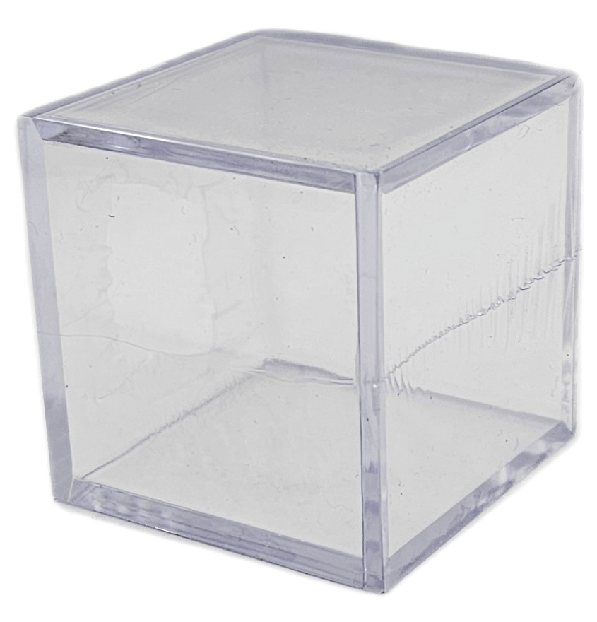 (1) CSP Square Golf Ball Holder – Mini Cube Display Case Extra Clear Heavy Duty