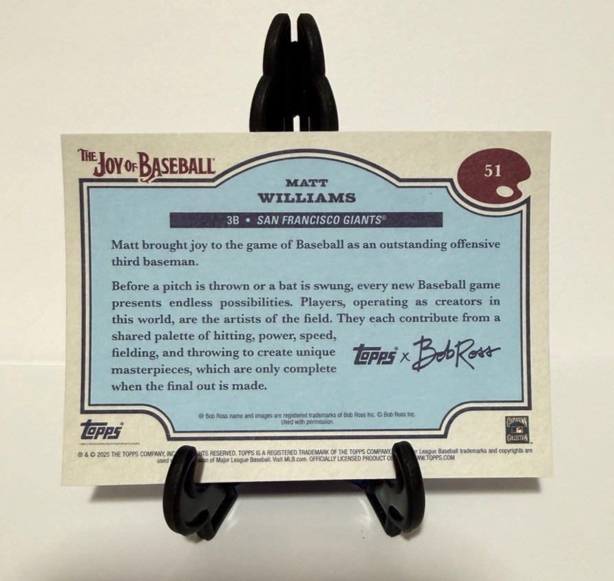 2025 Topps X Bob Ross the Joy of Baseball – Matt Williams #51
