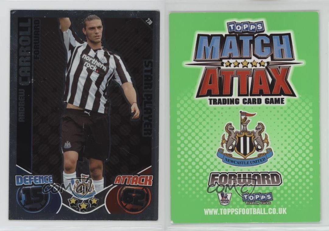 2010-11 Match Attax English Premier League Star Player Andy Carroll Andrew 0jf5