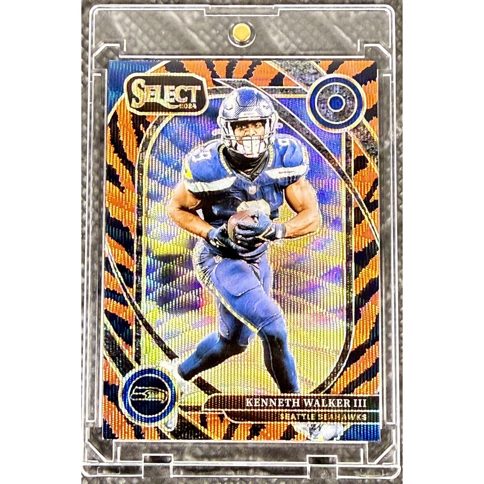 2024 Panini Select Kenneth Walker III Tiger Prizm Seahawks Super Bowl