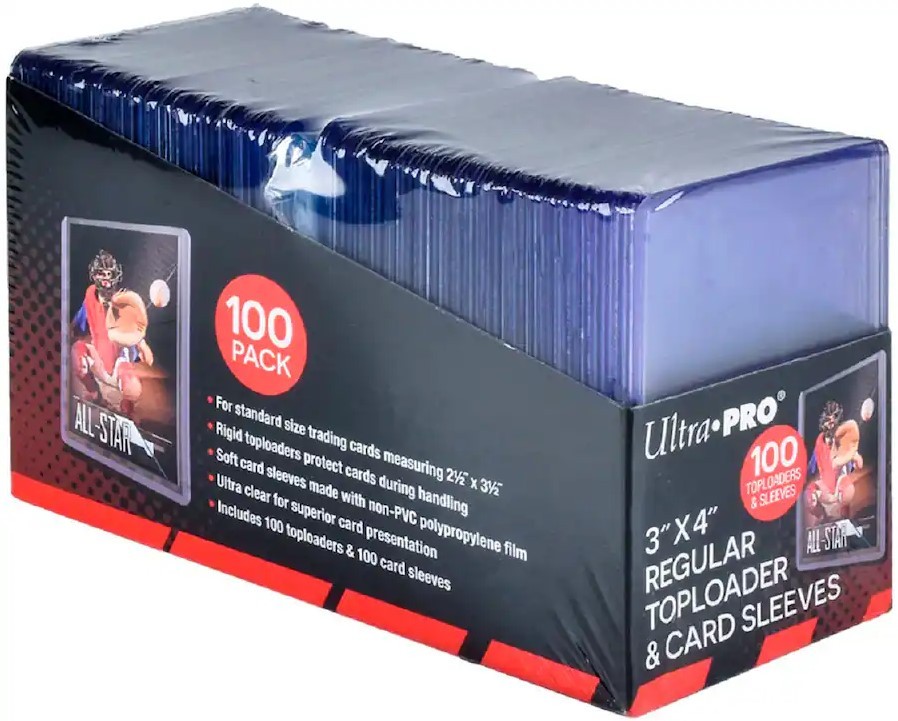 NEW Ultra Pro 3×4″ Clear Regular Toploader Sports Card Sleeves 100-Count 83648