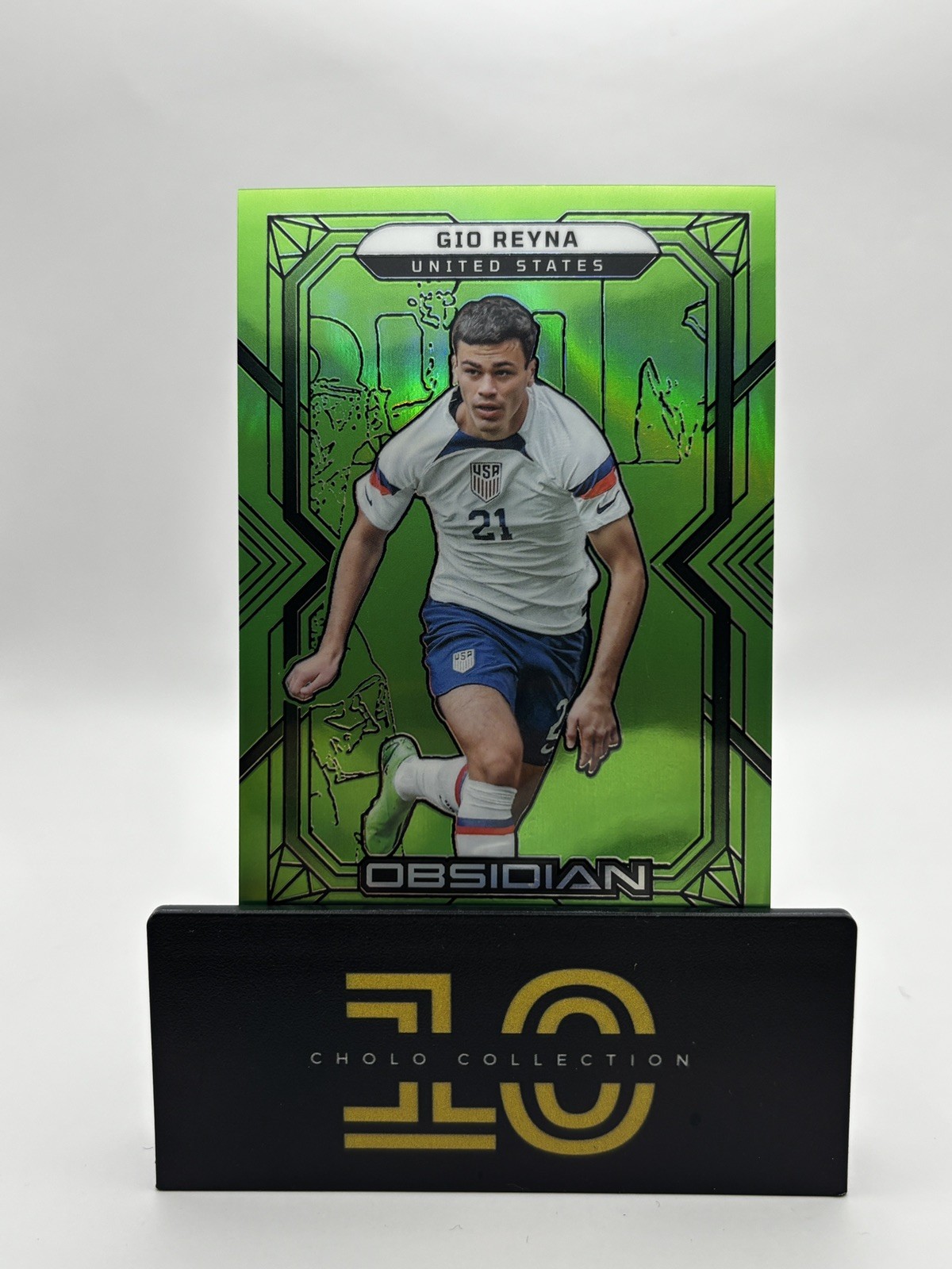 2022-23 panini obsidian Electric Etch Neon Green Gio Reyna 1/3 United States