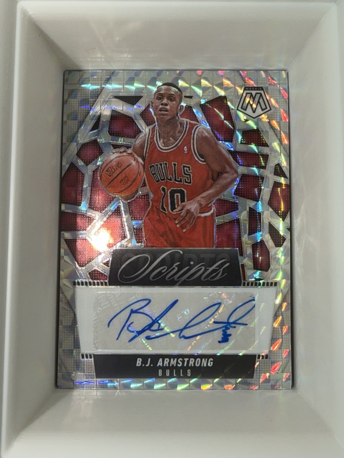2024-25 Panini Mosaic – Scripts B.J. Armstrong, B.J. Armstrong #MS-BJA (AU)