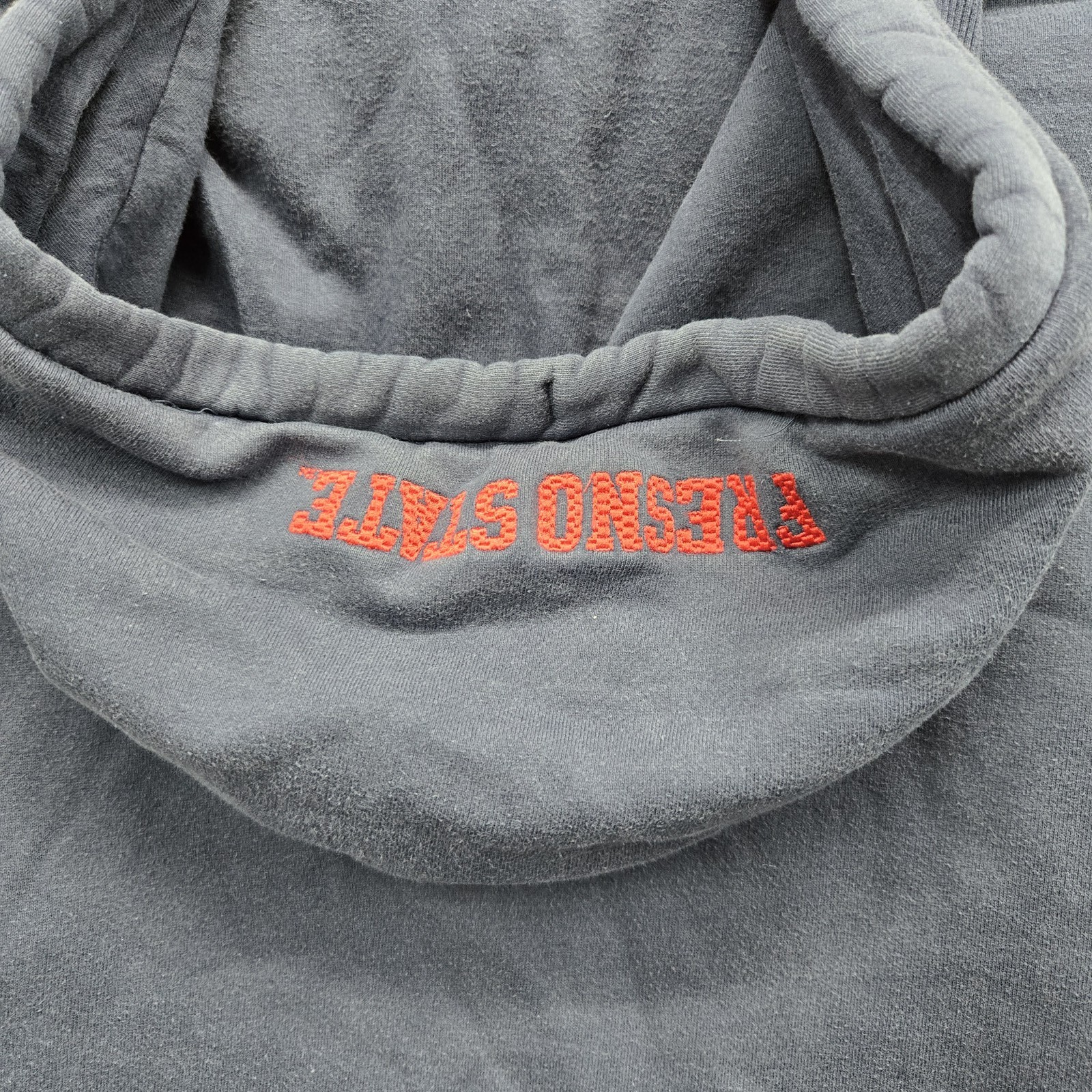 VINTAGE Fresno State Bulldogs Men Hoodie M Navy Blue Embroidered Nike Y2K
