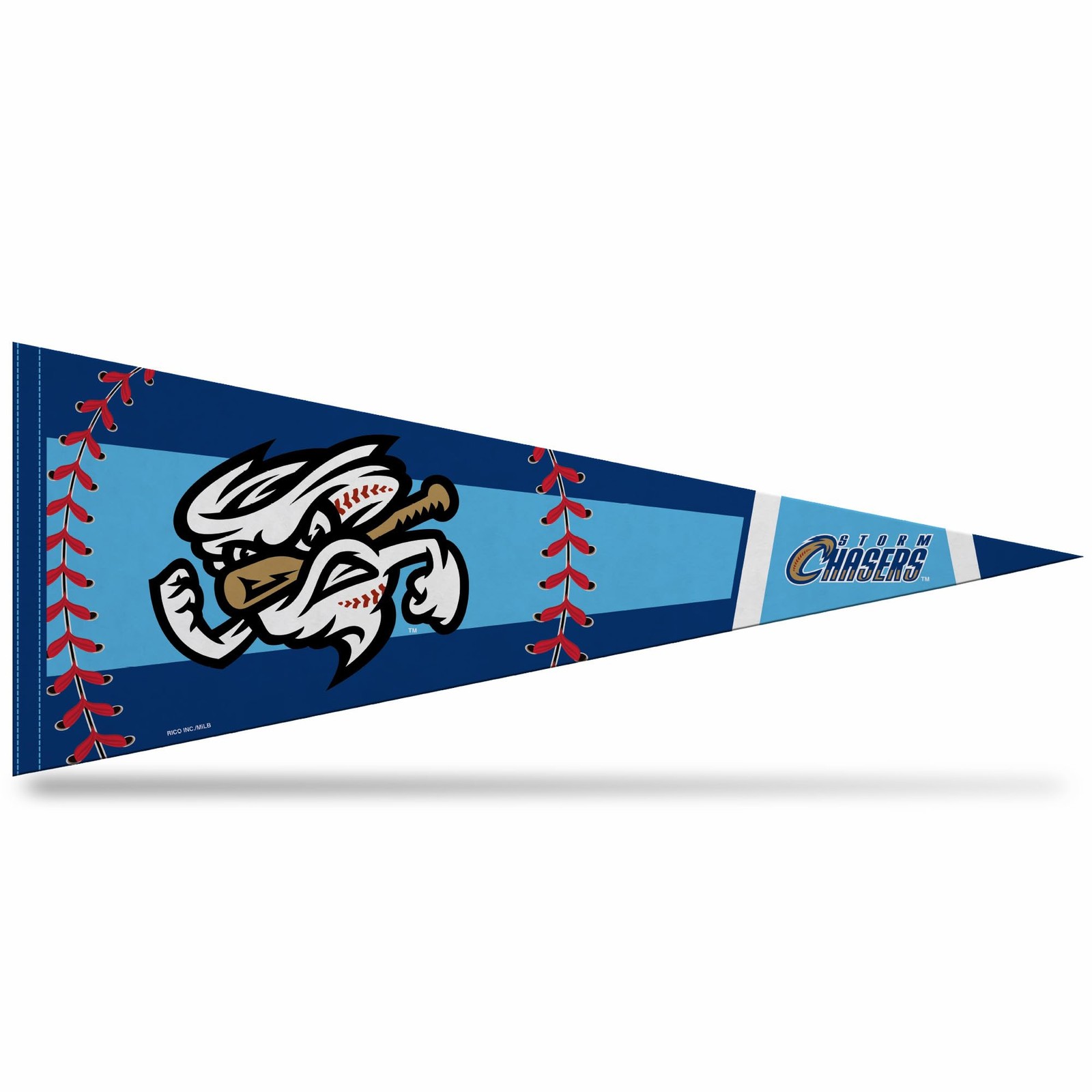 Rico Industries MiLB Baseball Omaha Storm Chasers Baseball Stitch Design 12″ …