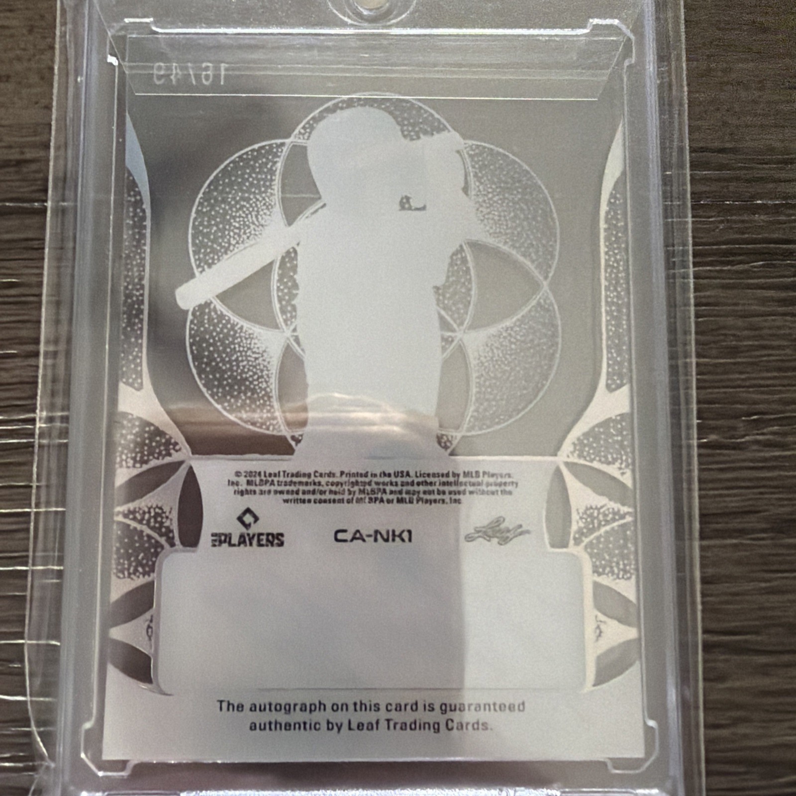 2024 Leaf Trinity Nick Kurtz Silver Clear Auto 16/49 Athletics jersey match