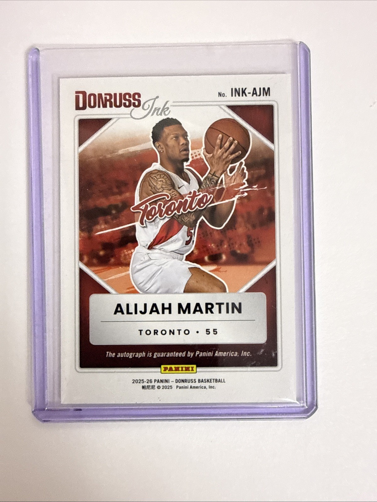 2025-26 Donruss Alijah Martin Donruss Ink RC Auto