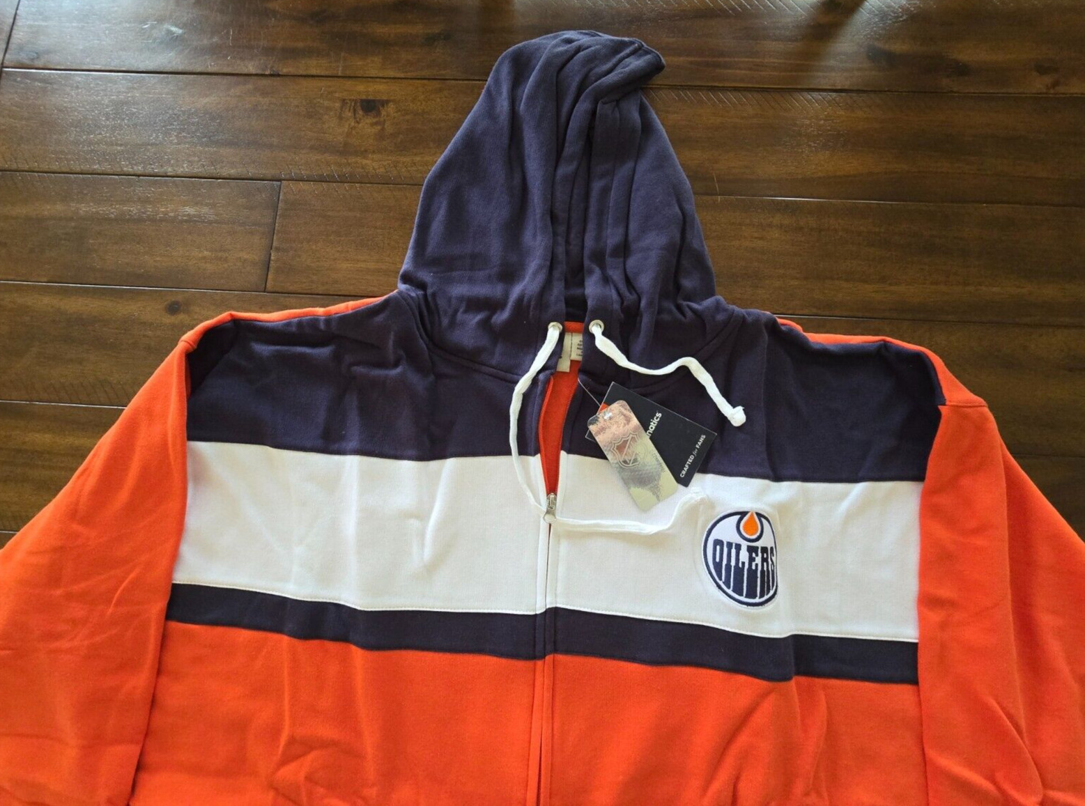 Connor McDavid Edmonton Oilers Fanatics Breakaway Full-Zip Hoodie Orange 5XL