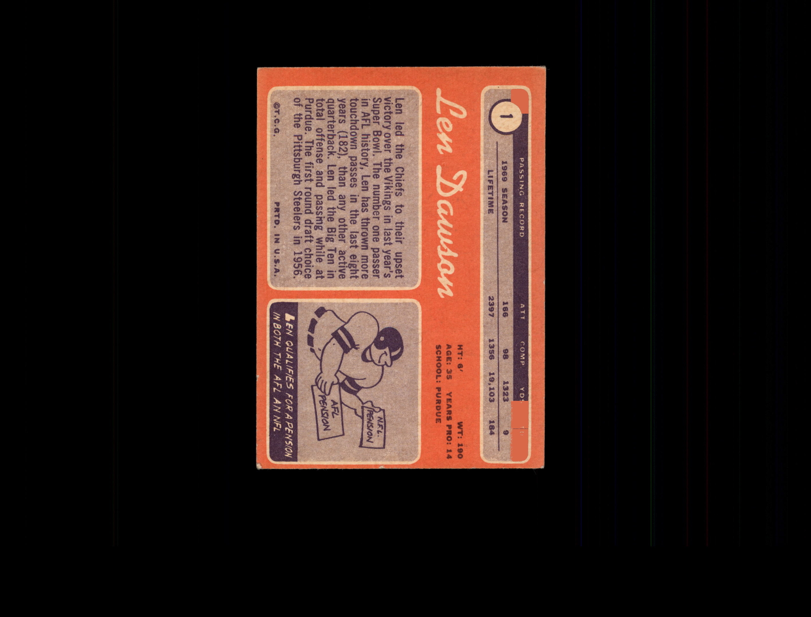 1970 Topps 1 Len Dawson EX #D578253