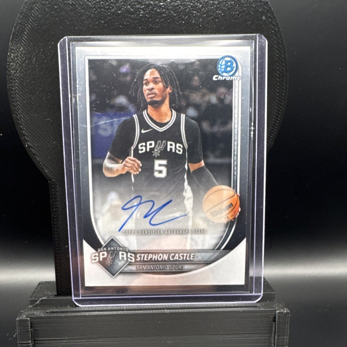 Topps 2025-26 Bowman Chrome Autographs Stephon Castle Spurs BCA-SC Auto