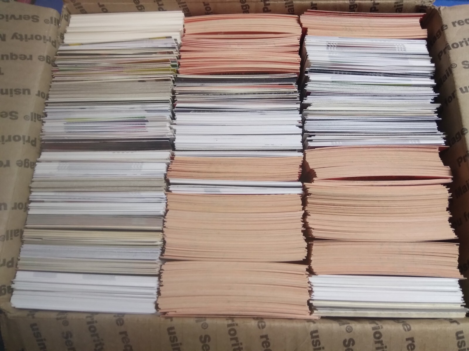 Basketball, Football,Baseball Medium Flat Rate Box of Sportscards 1500+ Cards