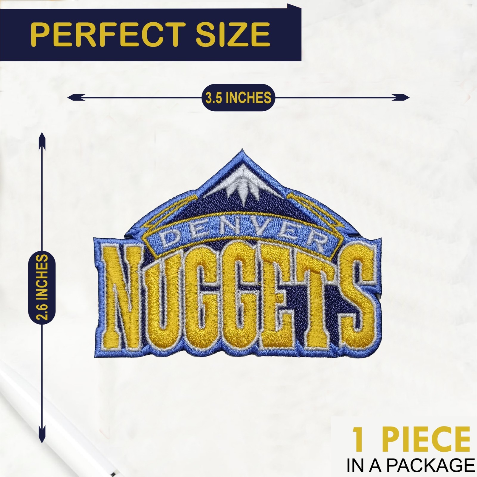 Denver Nuggets NBA Team Logo Iron On Patch – Sew Patch – Embroidered Patch