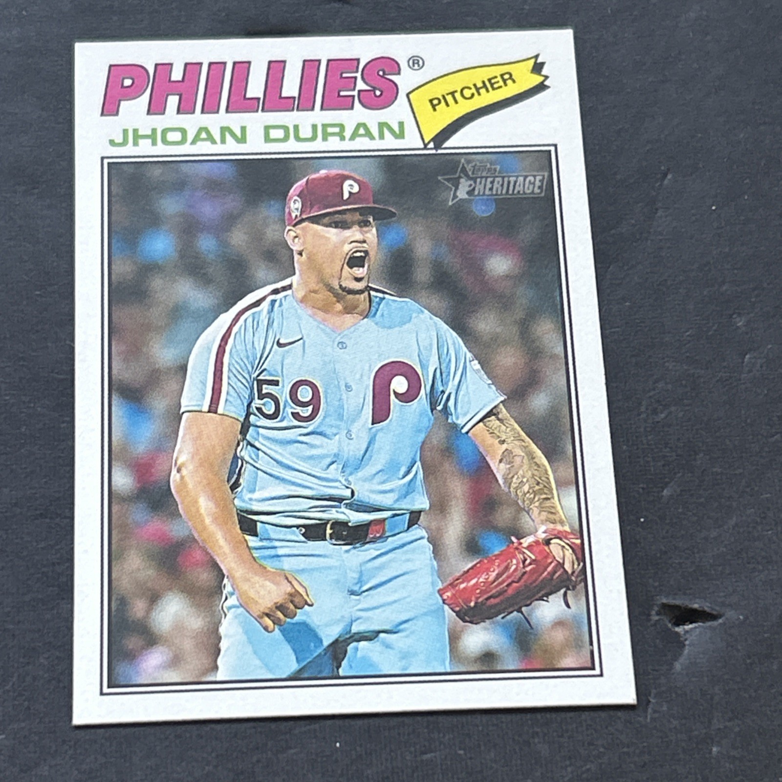 2026 TOPPS HERITAGE BASEBALL #14 JHOAN DURAN SHORT PRINT PHILADELPHIA PHILLIES