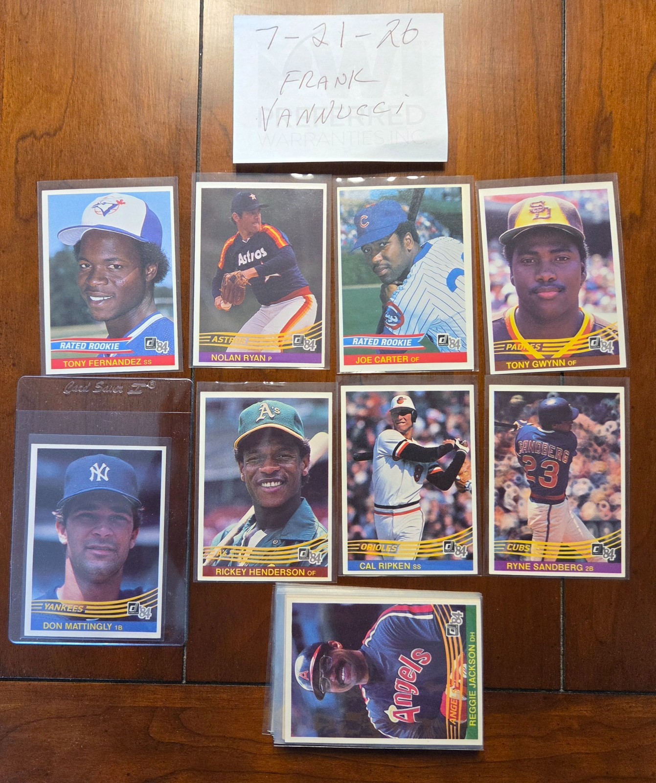 1984 Donruss Baseball Complete 660 Card Set