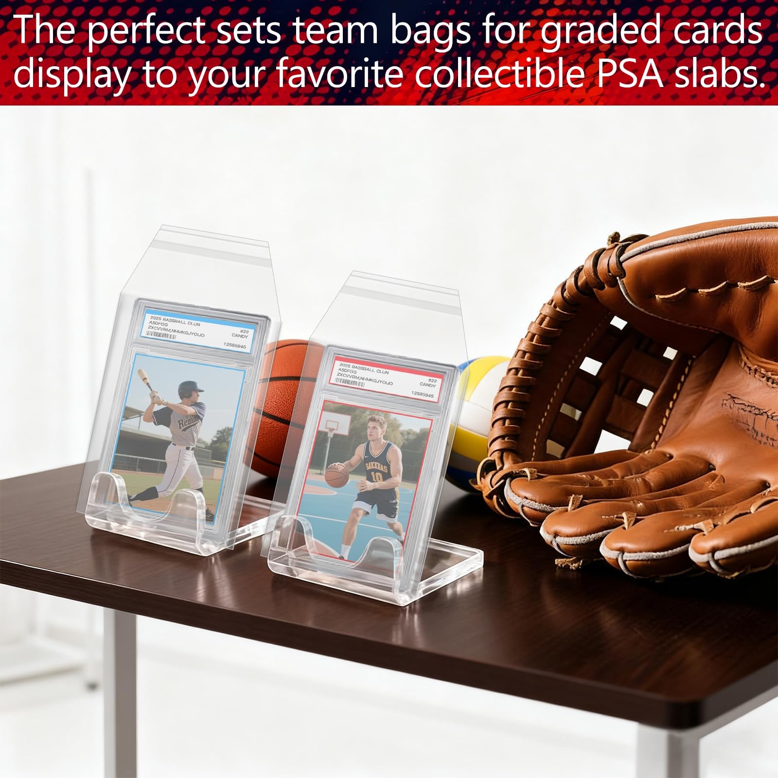 100 Bulk Pack Psa Slab Sleeves, Team Bags Graded Card Sleeves Fit Psa Slab Prote