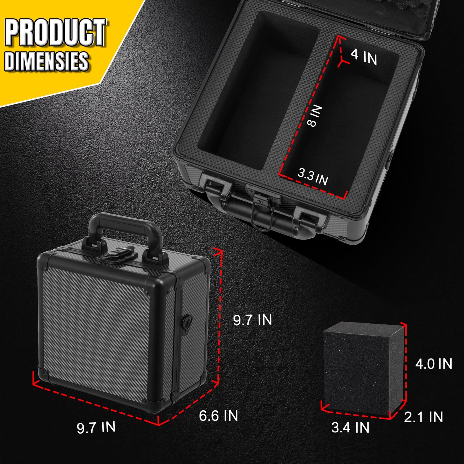 JOJOUP Graded Card Storage Box – Aluminum Alloy Trading Cards Case Holds 55+ …